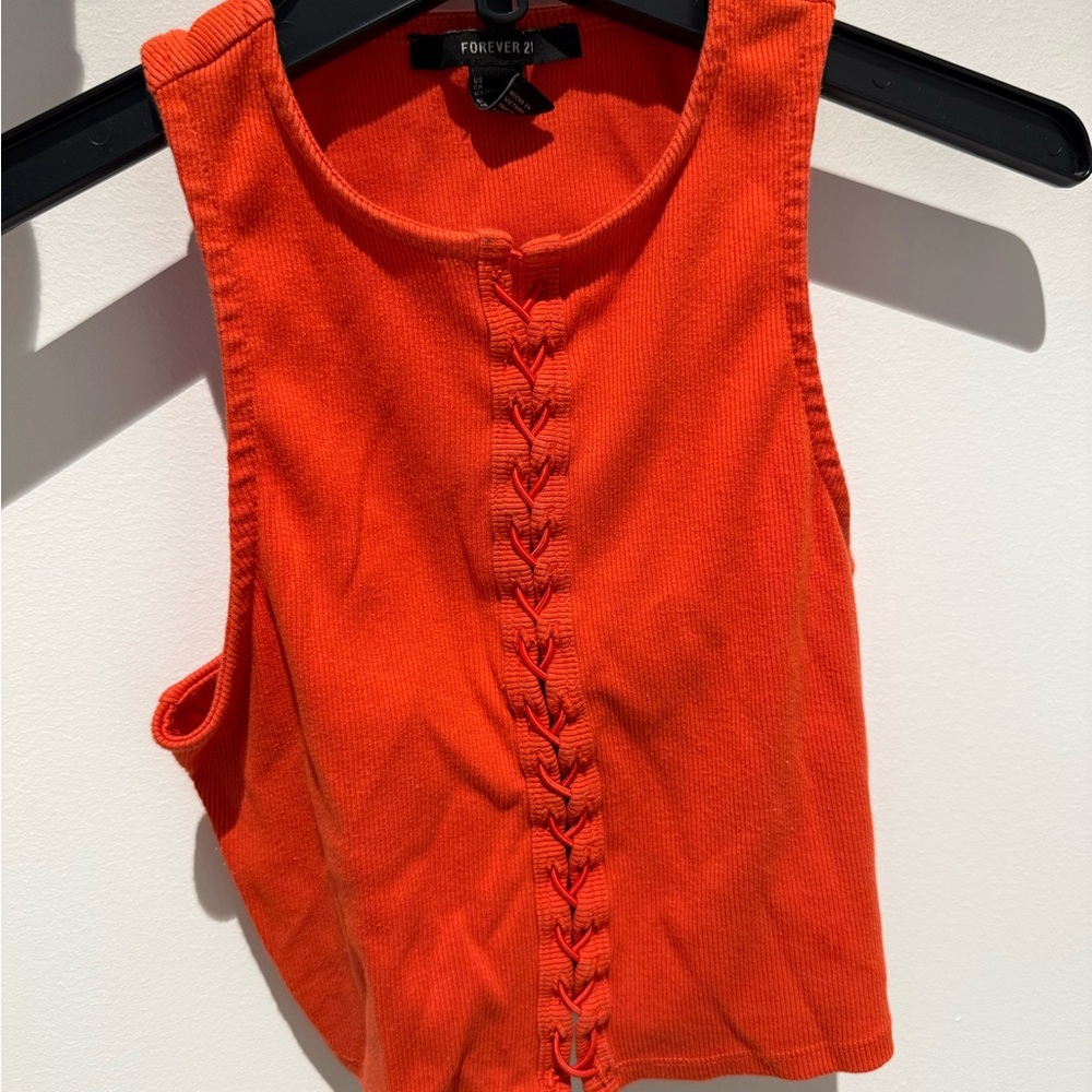 Forever 21 Orange Women's Crop Top